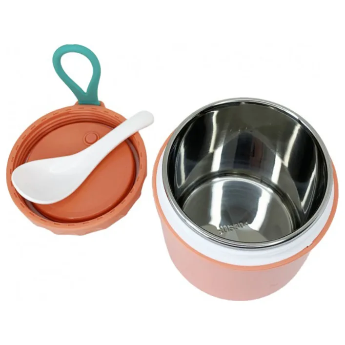 Ланчбокс з ложкою MGZ-0122(Pink) 430 мл