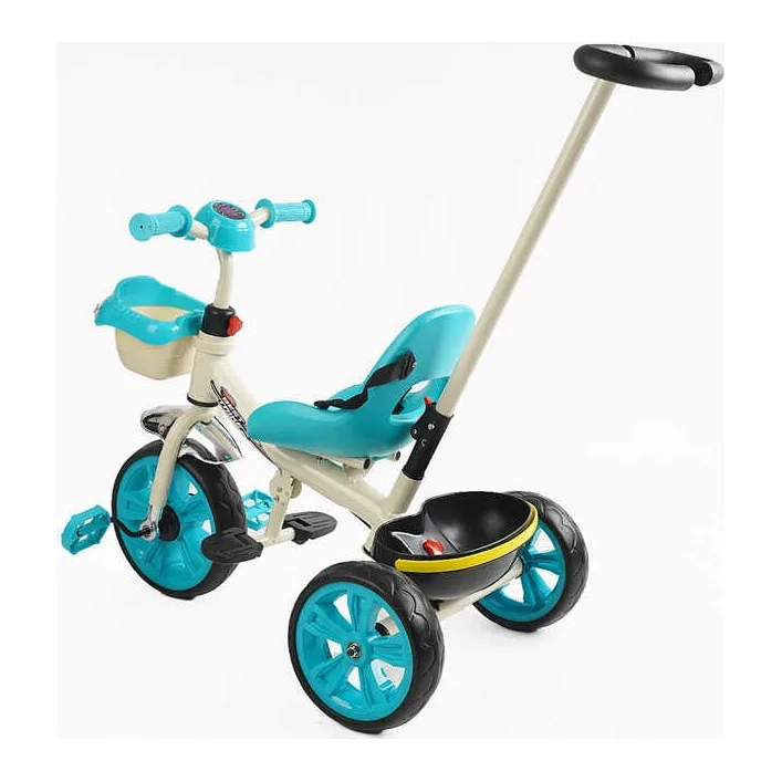 Велосипед 3-х колесный BS-70815 "Best Trike" (1) колеса EVA переднее 10', заднее 8', стальная рама, УКР. ВЗУЧИВАНИЕ, родительская ручка, в коробке