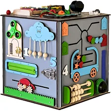 Развивающая игрушка Бизикуб TG3461117500, 30х30х30 см Серый