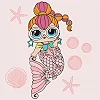 Набір для розпису по номерах для дітей "L.O.L. Surprise! Mermaids Neon QT" 40х40 см. KHO6264 (Нас5261)