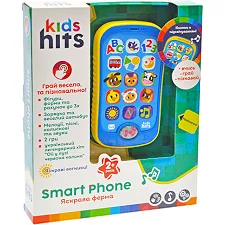 Телефон музыкальный развивающий Kids Hits KH03/003 2 цвета микс, бат. в компл. р. 13*5*18.5 см (Муз2243)