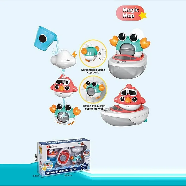Игра для ванны 35595 (24) присоски, кружка, в коробке