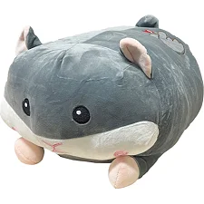Дитяча м'яка іграшка "Хом'як" L1121(Grey) іграшка з пледом, розмір 50 см