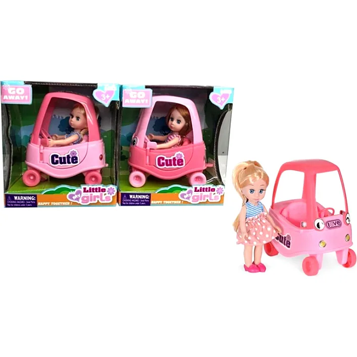 Кукла "Mini doll" на машинке в коробке 63025 (Лял3025)