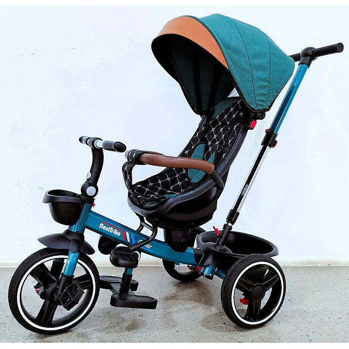 Велосипед 6390 &ndash; 14-154 BestTrike "Oscar" (1) ПОВОРОТНОЕ СИДЕНИЕ, РУЛЬ СОСТАВЛЯЕТСЯ, КОЛЕСА С ПРОГУЛИТЕЛЬНЫМ PU, КОРЗИНА, ТЕЛЕСКОПИЧЕСКАЯ РУЧКА