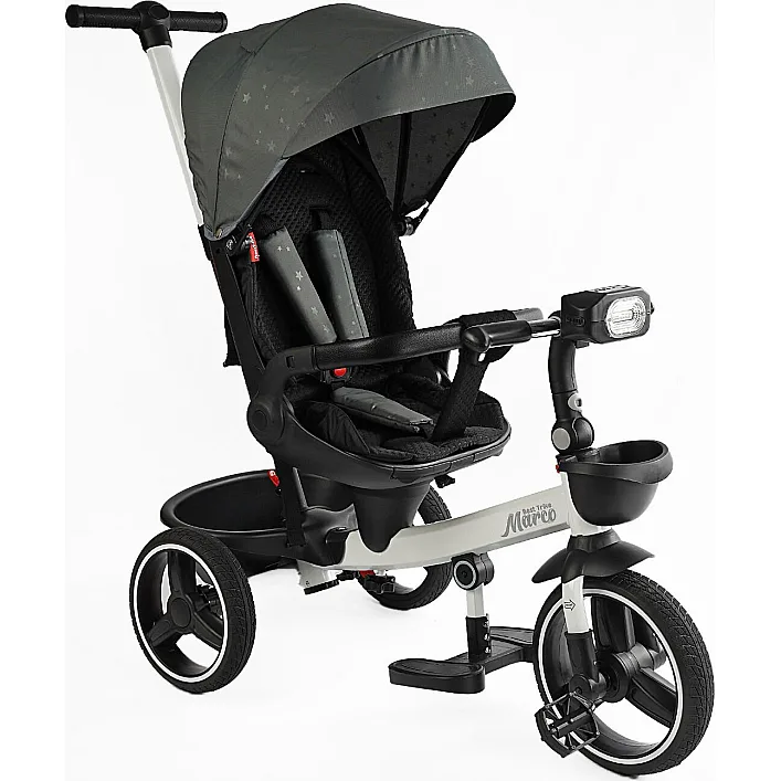 Велосипед 9155 / 603-85 BestTrike "Marco" (1) поворотное сиденье, складной руль, колеса с прорезиненным PU, корзина, телескопическая ручка, фара музыкальная