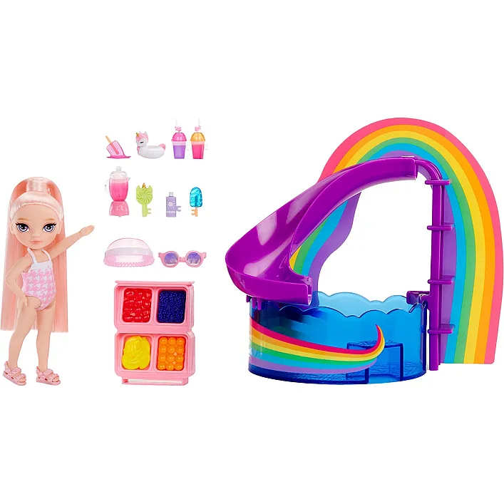 Игровой набор с куклой Rainbow High – Радужный праздник в бассейне
