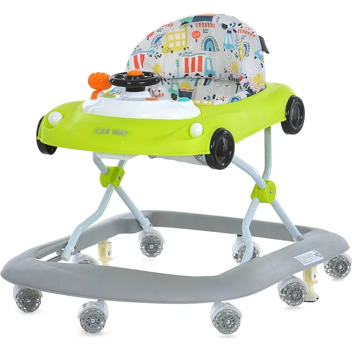 Дитячі ходунки Car way ME 1216 Green-Gray, музика, світло