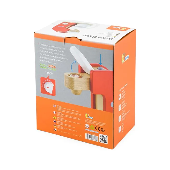 Игрушечная кофеварка Viga Toys из дерева (50234FSC)