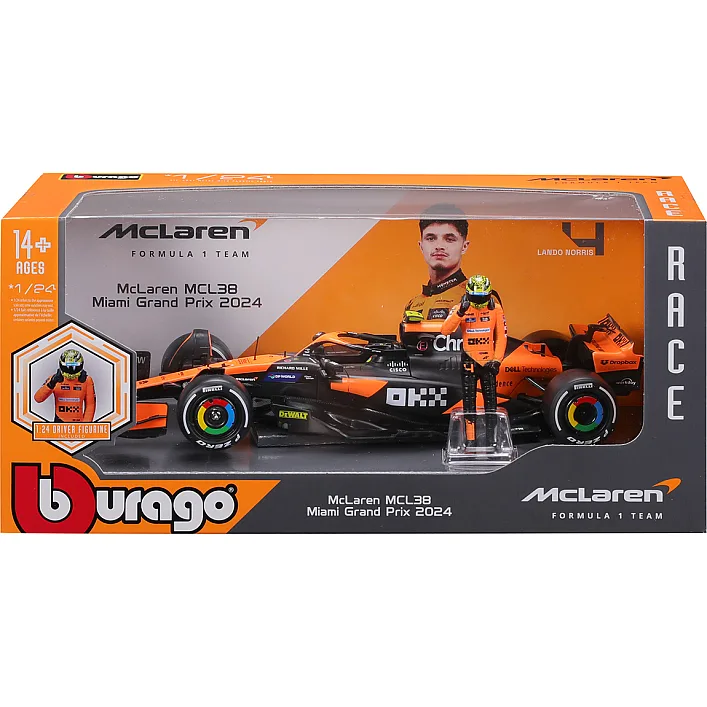 Автомодель з фігуркою - MCLAREN MCL38 (1:24)