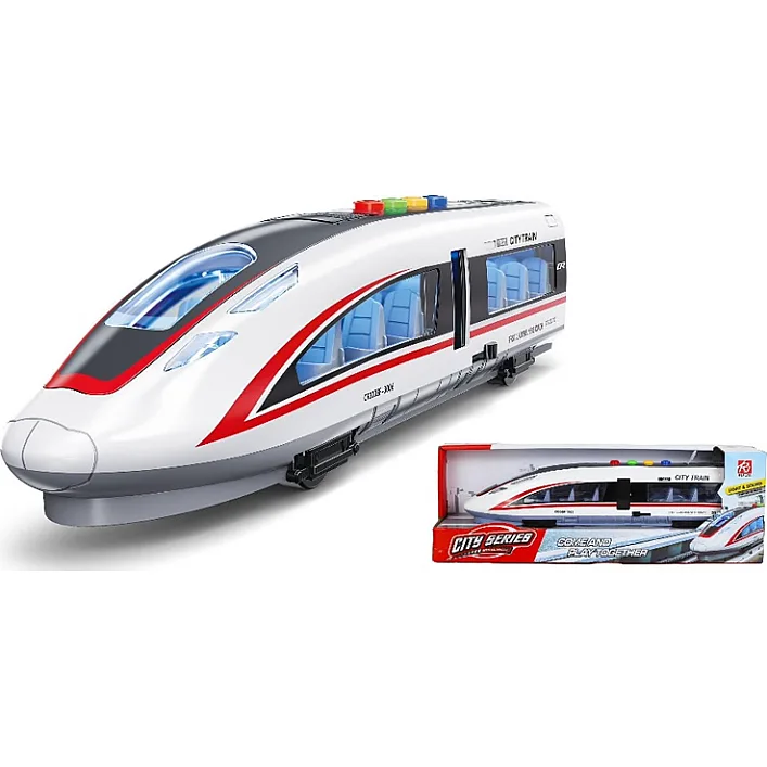 Электричка инерционная, озвученная, со светом, в коробке RJ5516 (Маш5892)