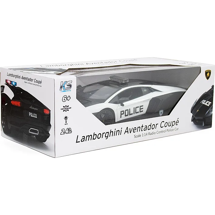Автомобиль KS DRIVE на р/к - LAMBORGHINI AVENTADOR POLICE (1:14, 2.4Ghz) 114GLPCWB KS DRIVE (Маш3414)
