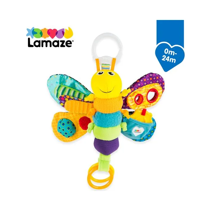 Мягкая игрушка-подвеска Lamaze Бабочка с прорезывателем и пищалкой (L27024)
