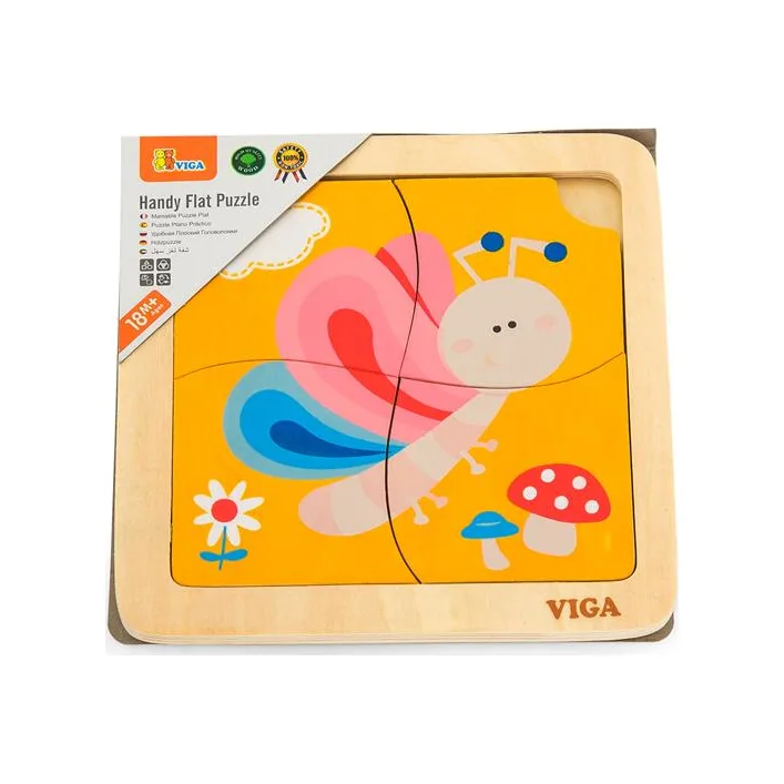 Дерев'яний мініпазл Viga Toys Метелик, 4 ел. (50136)