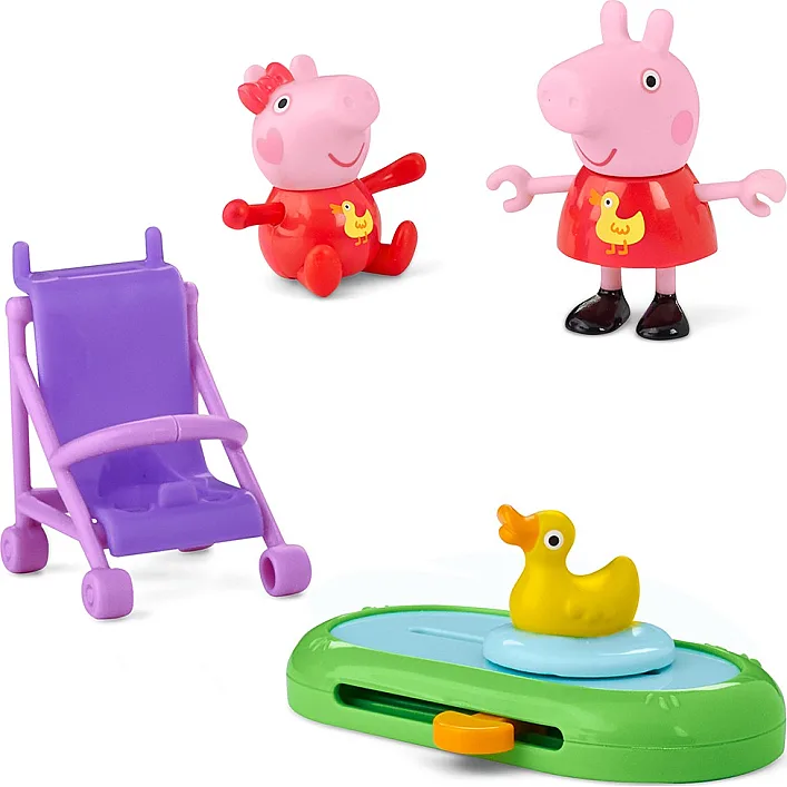 Ігровий набір PEPPA FIGURINES серії "Моменти з Пеппою" – СЕСТРИЧКИ НА ПРОГУЛЯНЦІ