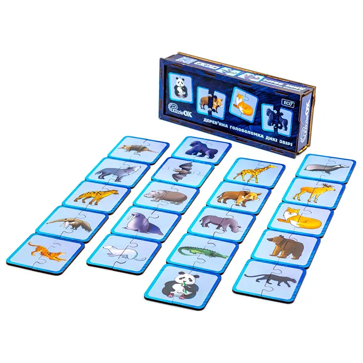Деревянная головоломка "Дикие звери" Puz-44657 PuzzleOk (Дер4465)