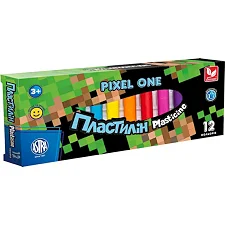 Пластилін круглий восковий Pixel One 12 кольорів 303221005-UA (Різ4744)