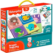 Настольная игра с пластиковыми картами Fisher Price. Угадай животное' VT2100-10 VladiToys