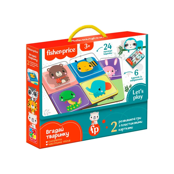 Настольная игра с пластиковыми картами Fisher Price. Угадай животное' VT2100-10 VladiToys
