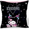 Подушка с принтом аниме "Куроми (Kuromi)", 25 см