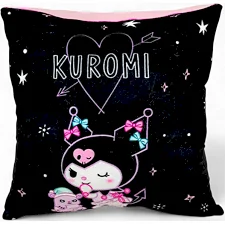 Подушка с принтом аниме "Куроми (Kuromi)", 25 см