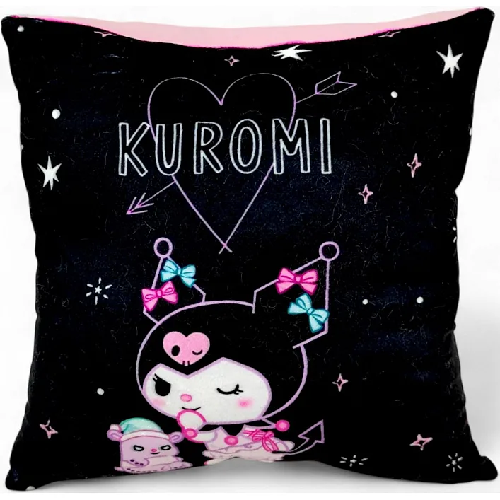 Подушка с принтом аниме "Куроми (Kuromi)", 25 см