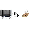 Батут THUNDER OUTSIDE PRO с наружной сеткой 8 футов 244 см черно-голубой