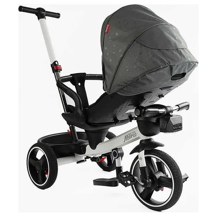 Велосипед 9155 / 603-85 BestTrike "Marco" (1) поворотное сиденье, складной руль, колеса с прорезиненным PU, корзина, телескопическая ручка, фара музыкальная