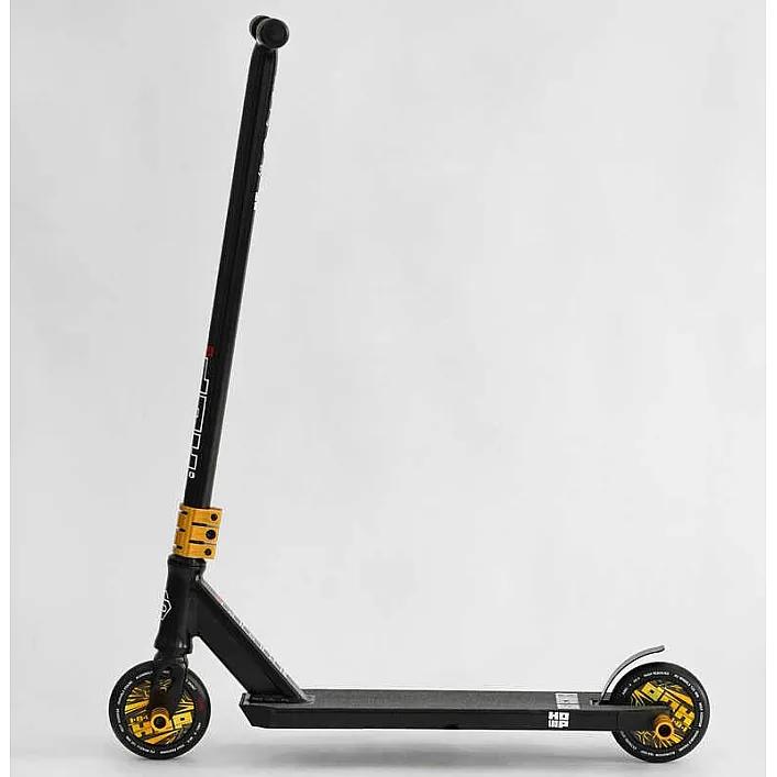 Самокат трюковый N- 01801 "Best Scooter" (2) "HOP", HIC-система, ПЕГИ, алюминиевый диск и дека, колёса PU, d=120мм, ширина руля 58 см