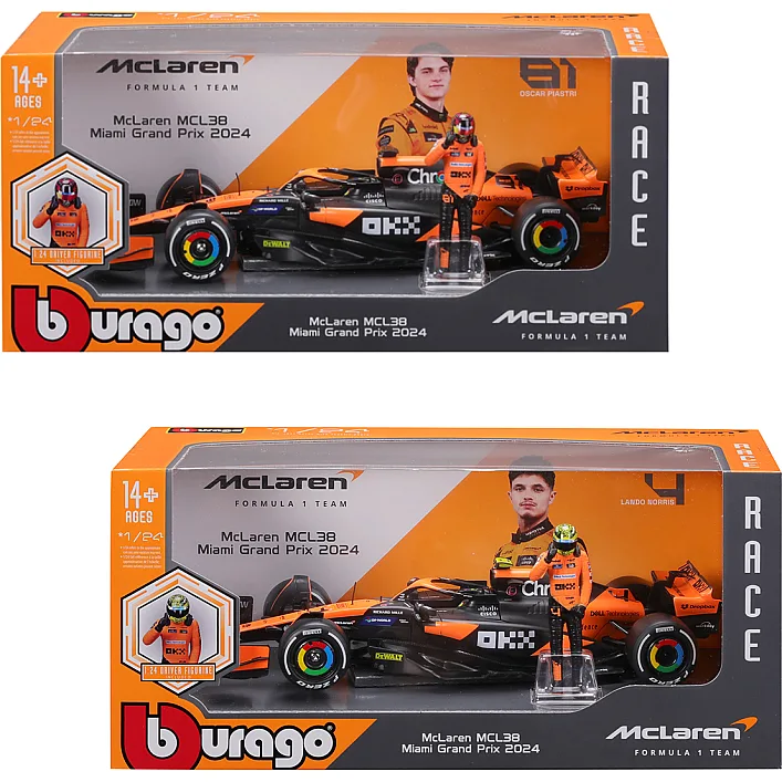 Автомодель з фігуркою - MCLAREN MCL38 (1:24)