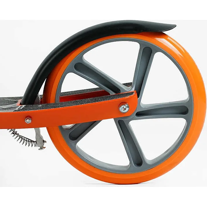 Самокат двухколесный "Best Scooter" FL-80811 (4) стальная рама, ручной тормоз, колеса PU 200мм, 1 амортизатор передний, в коробке