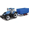 Автомодель BBURAGO серии Farm - ТРАКТОР NEW HOLLAND с прицепом 18-44067 (Маш0672)