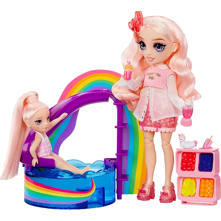 Игровой набор с куклой Rainbow High – Радужный праздник в бассейне