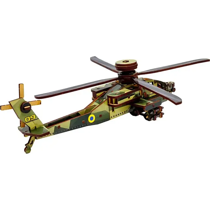 Дерев'яний 3D конструктор Sky Chopper Puz-00954 PuzzleOk (Дер9825)