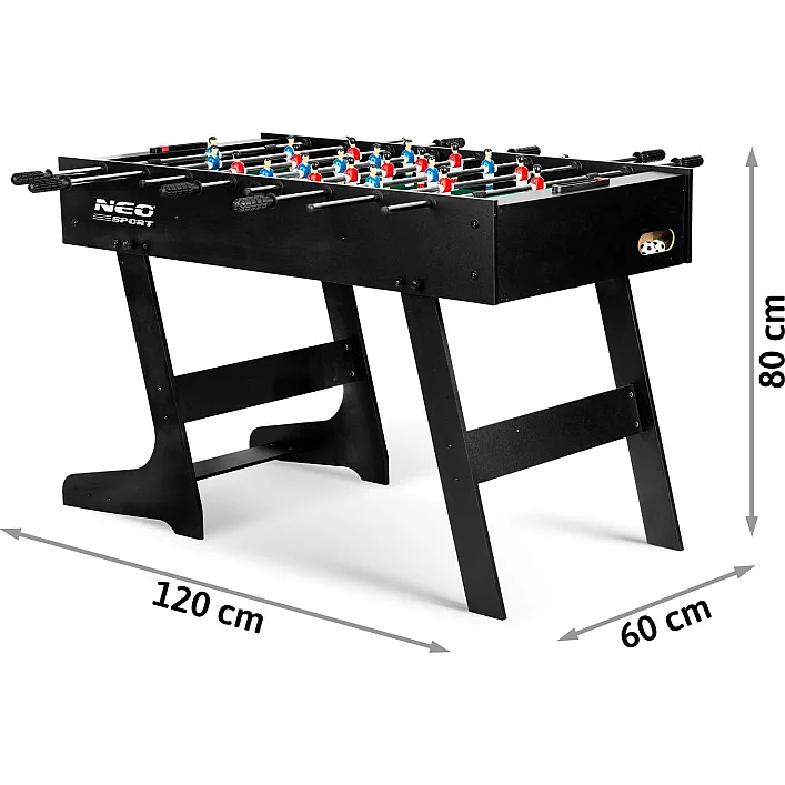 Настольный футбол Neo-Sport NS-803, 121 x 61 x 80 см – черный.