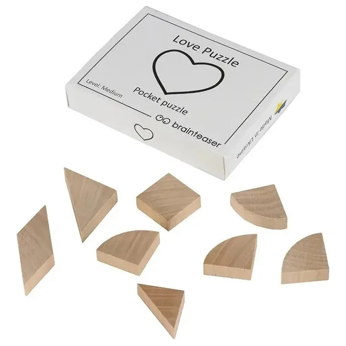 Набір дерев'яних головоломок "Wooden mini puzzle set #2" set2en 6 штук