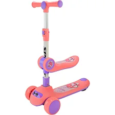 Самокат детский 3-х колесный SC2422(Pink) 3в1 светящиеся колеса, розовый