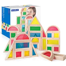 Кубики Guidecraft Block Play Большая радуга, 14 см, 30 шт. (G3016)
