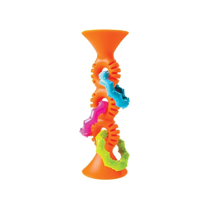 Прорезыватель-погремушка на присосках Fat Brain Toys pipSquigz Loops бирюзовый (FA166-1)