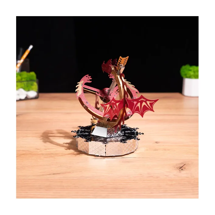Коллекционная модель-конструктор Metal Time Sun Chaser Dragon Stand Clock Солнечные часы (MT025)