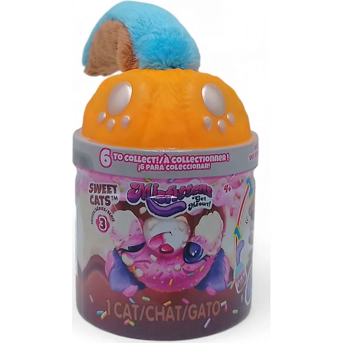 Игрушка-сюрприз "Котик в банке", голубой+коричневый
