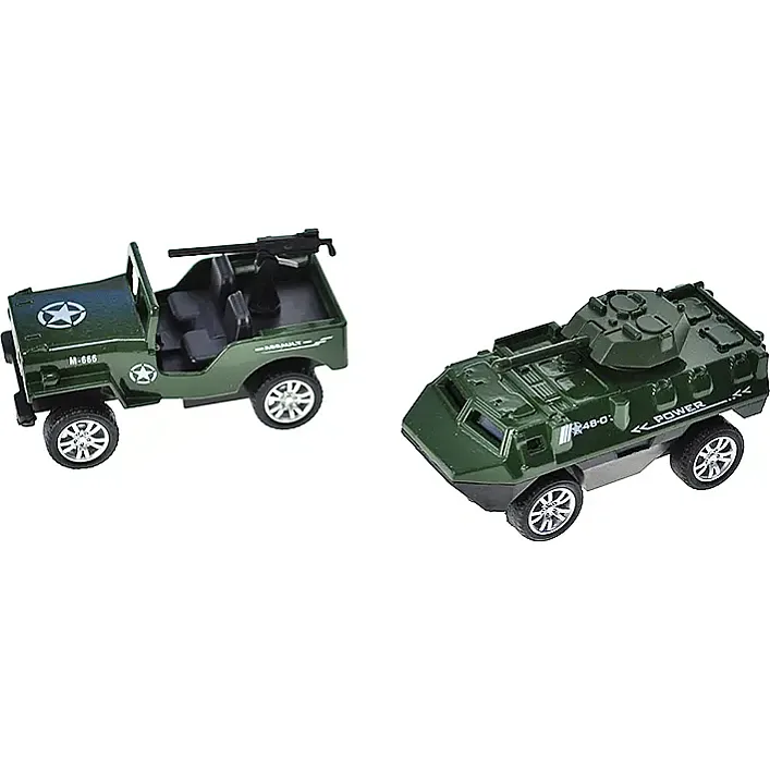 Набор машин металлических инерционных военных, в коробке 4шт MB179 р.27,3*4,9*11,4см