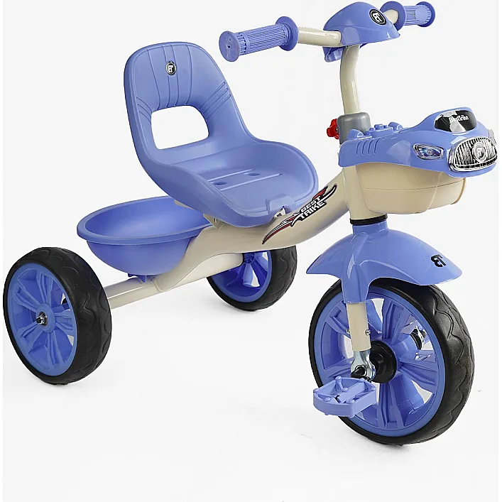 Велосипед 3-х колесный BS-60811 "Best Trike" (1) колеса EVA переднее 10', заднее 8', стальная рама, УКР. ВЗУЧИВАНИЕ, корзина, в коробке