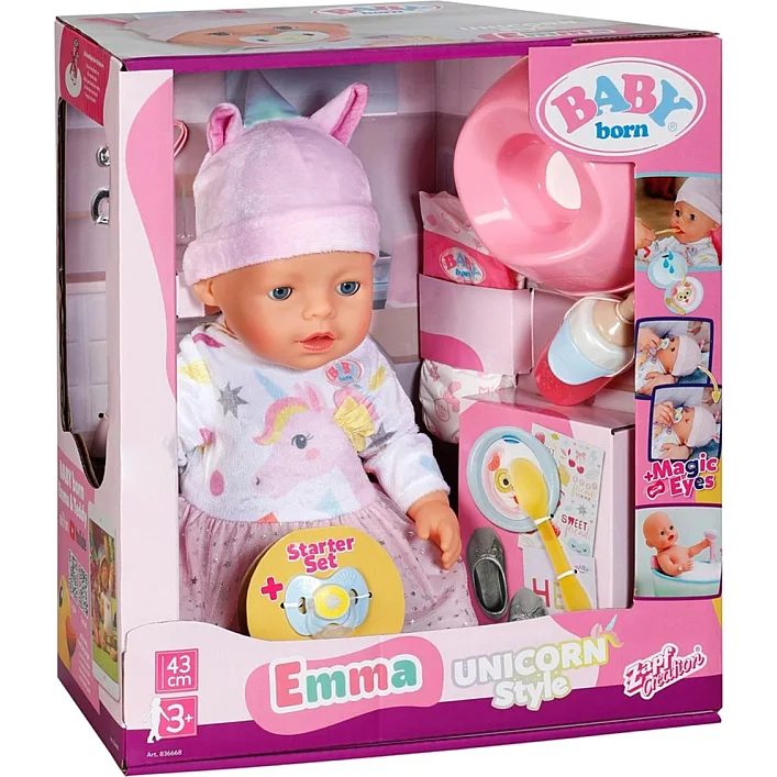 Лялька BABY BORN – ЕММА-ЄДИНОРІГ (43 см, з аксес.)