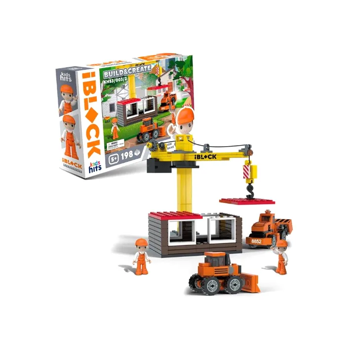 Конструктор Kids hits IBLOCK JUNIOR KH53/003/2 195 деталей короб. 32*5*21,5 см (Кон6234)
