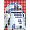 Картина за номерами стікерами в тубусі "Робот синій" (R2D2), 1200 стікерів 1876, 33х48 см