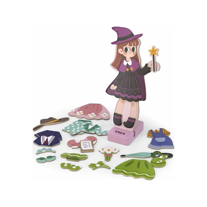 Магнитная игра Viga Toys Одень девочку (44635)