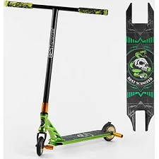 Самокат трюковый 85784 Best Scooter (4) HIC-система, ПЕГИ, алюминиевый диск и дека, АНОДИРОВАННАЯ ПОКРАСКА, колёса PU, d=110мм, ширина руля - 60 см