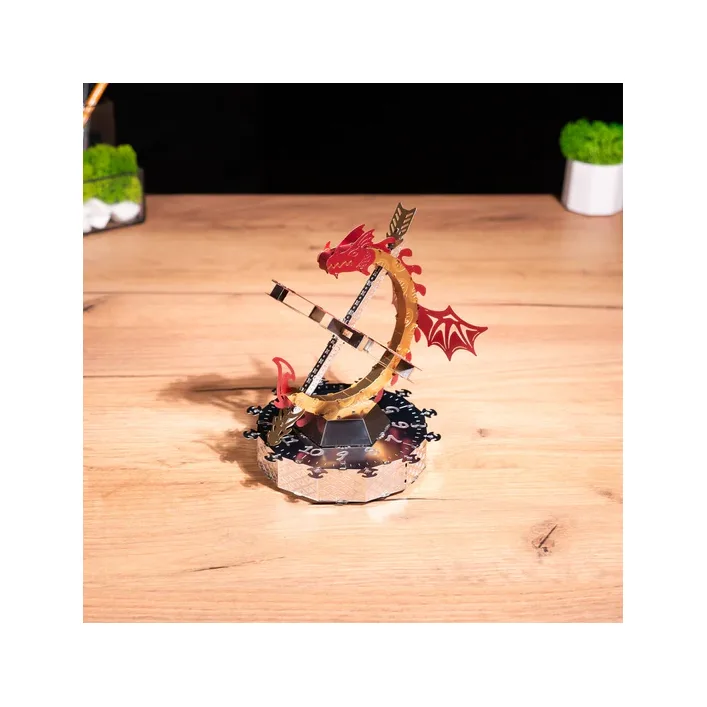 Коллекционная модель-конструктор Metal Time Sun Chaser Dragon Stand Clock Солнечные часы (MT025)