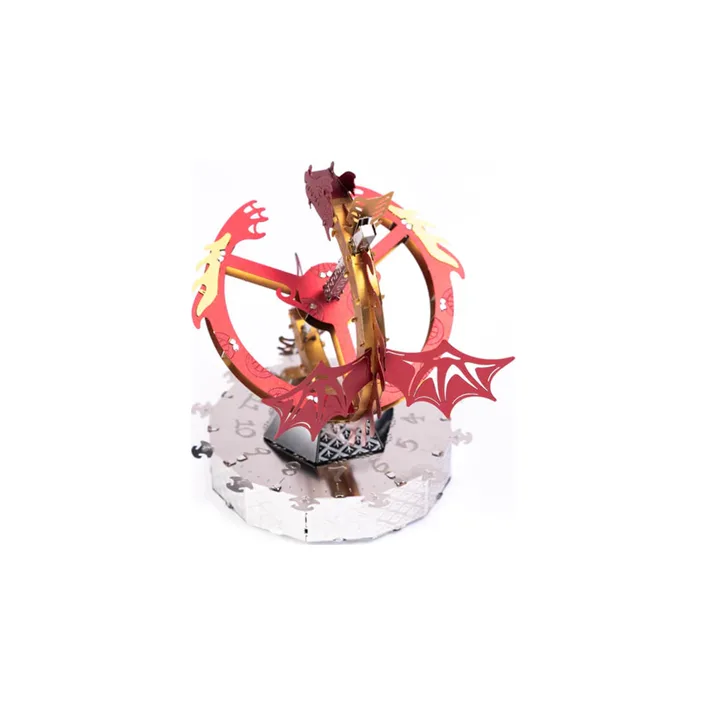 Коллекционная модель-конструктор Metal Time Sun Chaser Dragon Stand Clock Солнечные часы (MT025)
